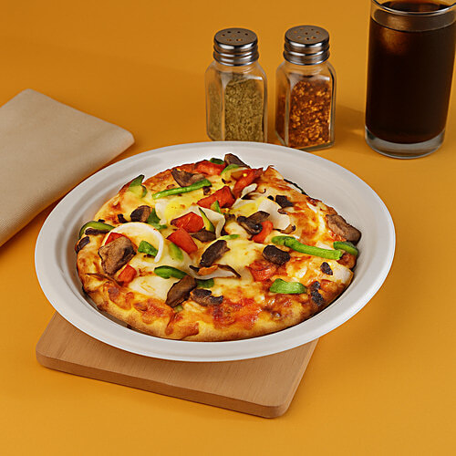 Classi Bio Plain Disposable Round Plates - 25 cm, 15 pcs  