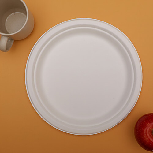 Classi Bio Plain Disposable Round Plates - 25 cm, 15 pcs  