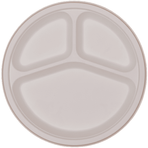 Classi Bio Disposable 3 Compartment Round Plates - 25.70 cm, 15 pcs  