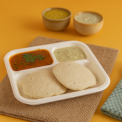 Classi Bio 10'' Disposable Smart 3 Compartment Square Plates, 15 pcs  