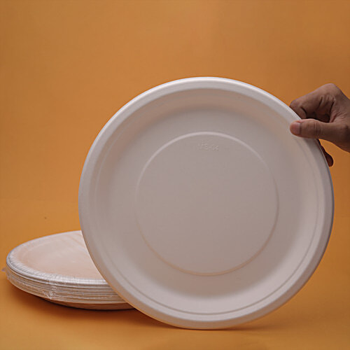 Classi Bio Plain Disposable Super Buffet Plates - 29.50 cm, 10 pcs  