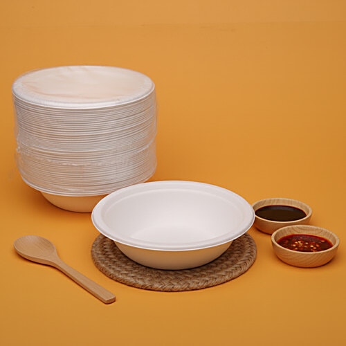 Classi Bio Disposable Round Bowls - Large, 360 ml (Pack of 25) 