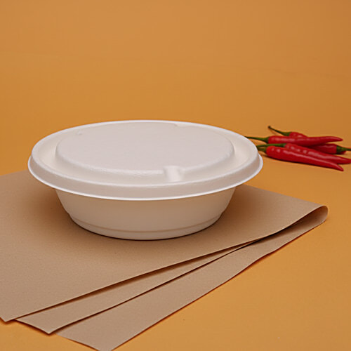 Classi Bio Round Takeaway Containers With Lid, 500 ml (Pack of 10) 