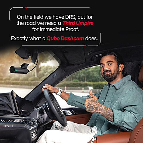Qubo Car Dashcam Pro X - 3MP 1296P FHD+ Camera, Space Grey, 1 Unit  pc
