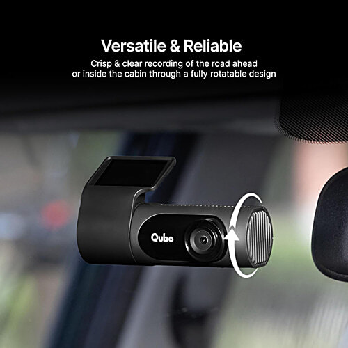 Qubo Car Dashcam Pro X - 3MP 1296P FHD+ Camera, Space Grey, 1 Unit  pc