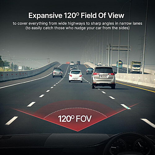 Qubo Car Dashcam Pro X - 3MP 1296P FHD+ Camera, Space Grey, 1 Unit  pc