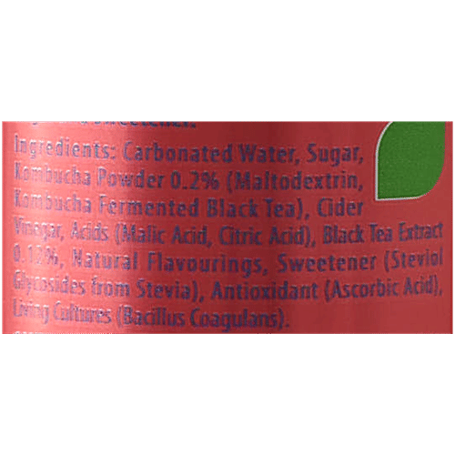 Lipton Strawberry Mint Flavour Kombucha, 250 ml  Lightly Sparkling, Low In Sugar