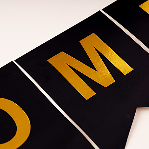 Oye Happy Welcome Metallic Foil Banner, 1 pc  