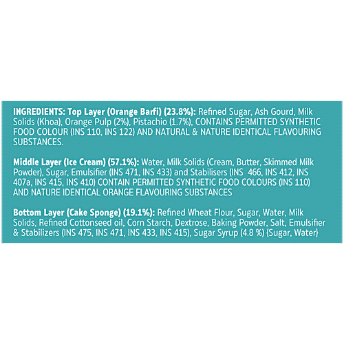 Hocco Orange Barfi Ice Cream, 300 ml Carton 