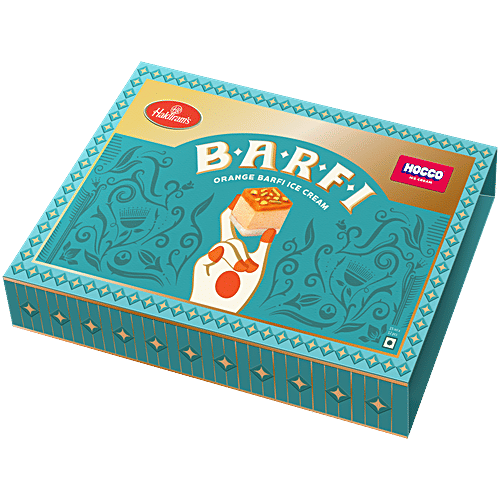 Hocco Orange Barfi Ice Cream, 300 ml Carton 