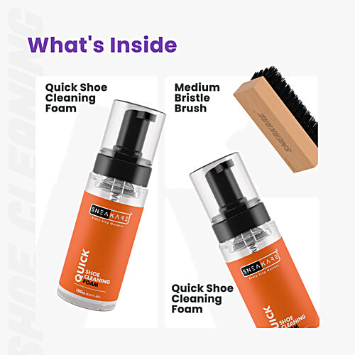 Sneakare Quick Shoe Cleaning Kit With Foam Cleaner, 1 pc  