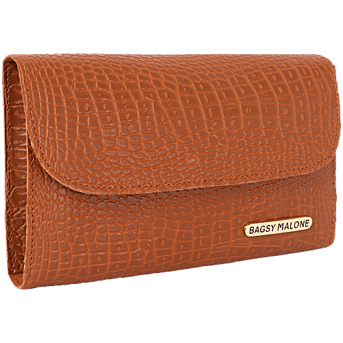 Bagsy Malone Premium Vegan Leather Clutch Purse For Women - Tan Brown, 1 pc