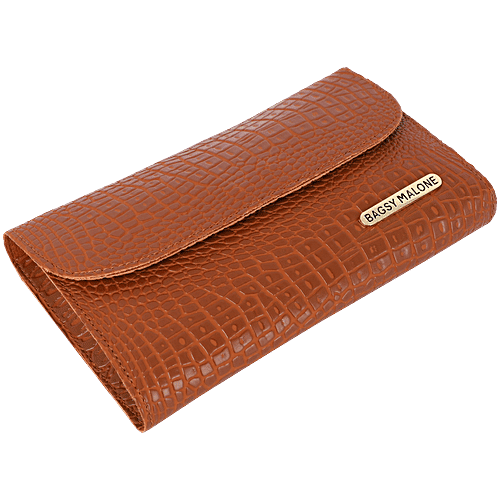 Bagsy Malone Premium Vegan Leather Clutch Purse For Women - Tan Brown, 1 pc