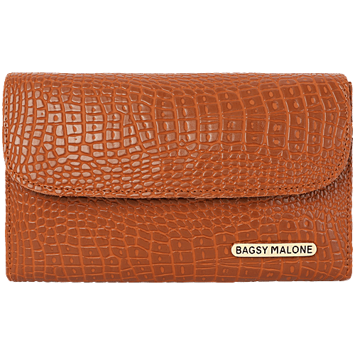 Bagsy Malone Premium Vegan Leather Clutch Purse For Women - Tan Brown, 1 pc