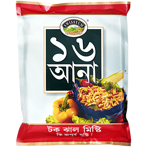 Swissyum 16 Ana Tak Jhal Misti Chanachur, 450 g Pouch Sholo Aana Namkeen Mixture