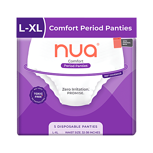 Nua Comfort Disposable Period Panties - L-XL, 5 pcs Disposable Ultra Absorbent