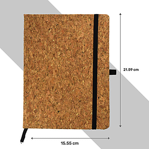 Cubic A5 Undated New Year Diary - Wine Cork Fabric Cover, 1 pc  