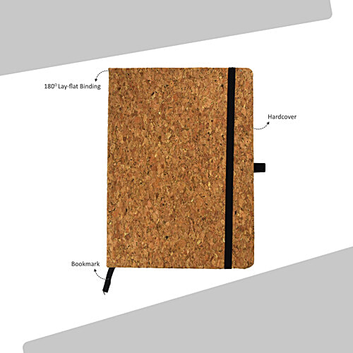 Cubic A5 Undated New Year Diary - Wine Cork Fabric Cover, 1 pc  