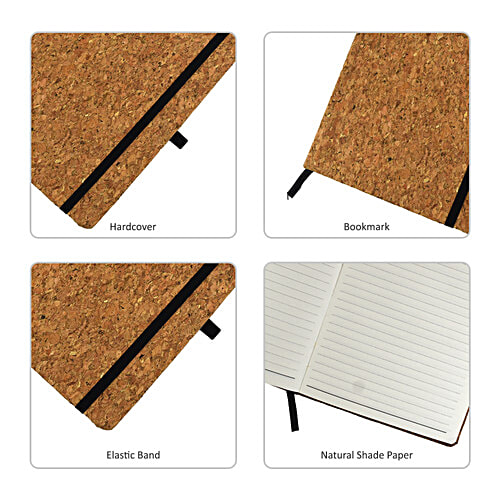 Cubic A5 Undated New Year Diary - Wine Cork Fabric Cover, 1 pc  