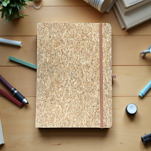 Cubic A5 Undated New Year Diary - Wine Cork Fabric Cover, 1 pc  