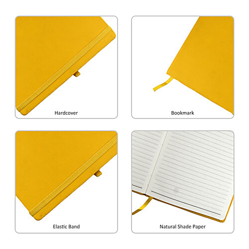 Cubic A5 Undated New Year Diary - Yellow, 1 pc  