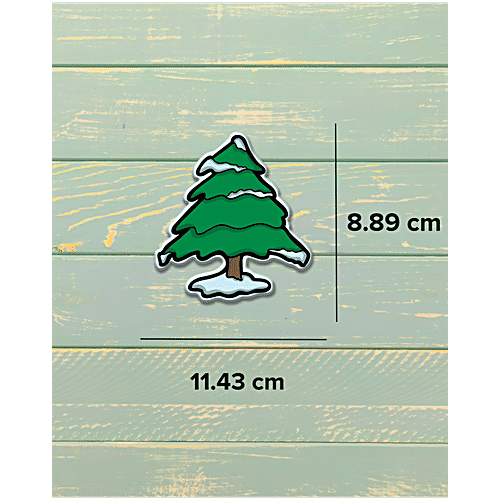 Mad Over Print Christmas Tree Fridge Magnet - Green, 1 pc