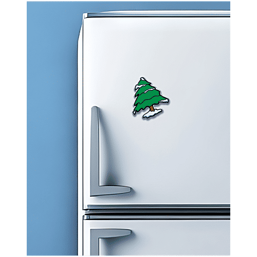 Mad Over Print Christmas Tree Fridge Magnet - Green, 1 pc