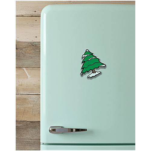 Mad Over Print Christmas Tree Fridge Magnet - Green, 1 pc