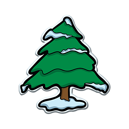 Mad Over Print Christmas Tree Fridge Magnet - Green, 1 pc