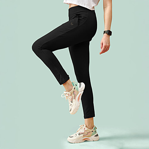 Lyra Women's Solid Lounge/Yoga Pant - Black, 1 pc (Size - M) 