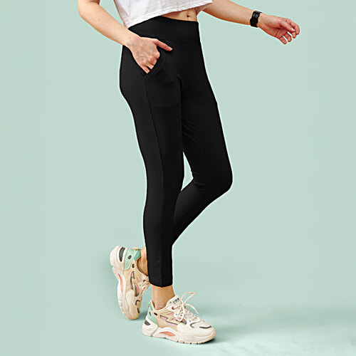 Lyra Women's Solid Lounge/Yoga Pant - Black, 1 pc (Size - XL) 