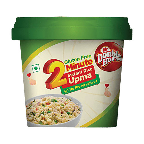 Double Horse Gluten Free 2 Minute Instant Rice Upma, 80 g