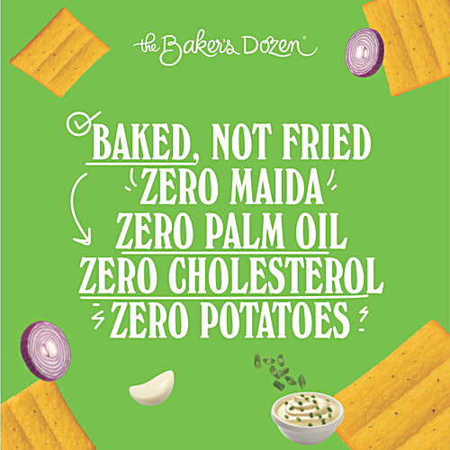 The Baker's Dozen Sour Cream & Onion Multigrain Protein Chips, 45 g  10g Protein