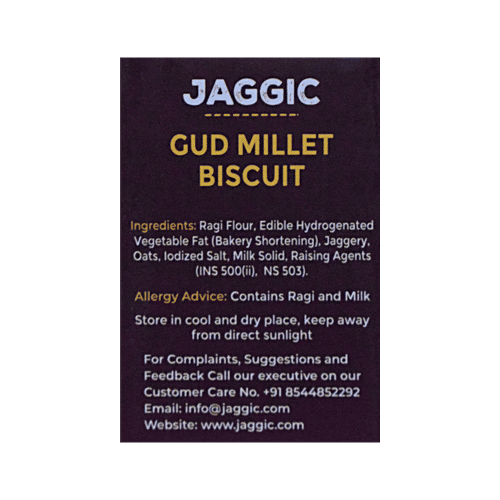 Jaggic Gud Millet Biscuit, 200 g  