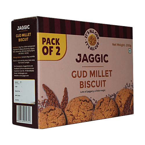 Jaggic Gud Millet Biscuit, 200 g  