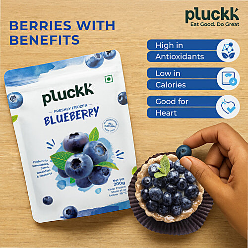 Pluckk Frozen Blueberry, 500 g Pouch