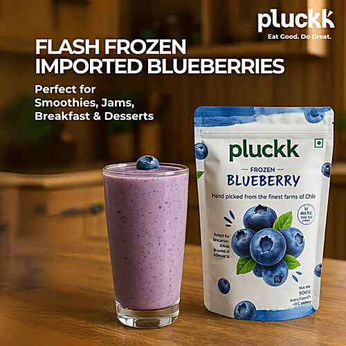 Pluckk Frozen Blueberry, 500 g Pouch