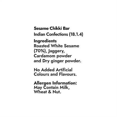 Sweet Karam Coffee Sesame Chikki Bar, 20 g  No White Sugar, No Liquid Glucose, Source of Calcium