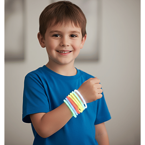 Melukhha Glow Hand Band - Medium, Assorted, Multicolour, 5 pcs  Party Accessories