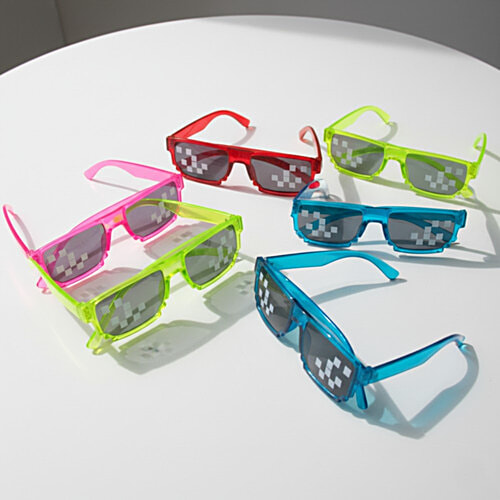 Melukhha LED Pixel Goggle - Assorted, Medium, 1 pc  Party Accessories