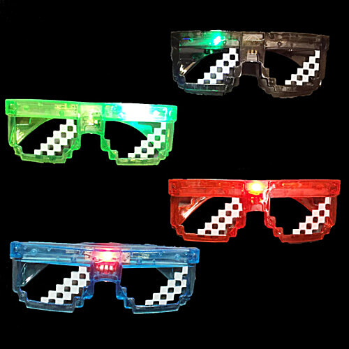 Melukhha LED Pixel Goggle - Assorted, Medium, 1 pc  Party Accessories