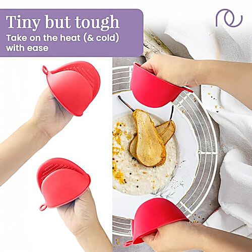 Petals Silicone Heat Resistant Cooking Mitts Microwave Oven Finger/Thumb Glove - Multicolour, 1 pc  