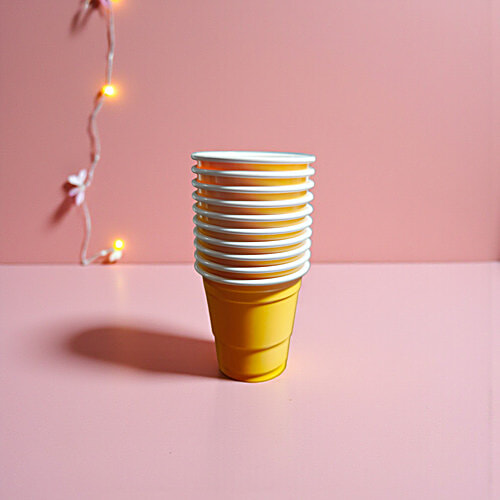 House of Festivals Disposable Shot Glasses - Yellow, Mini Shot Cups For Drinking Games & Cocktails, 59 ml (Pack of 10) Party Glasses,