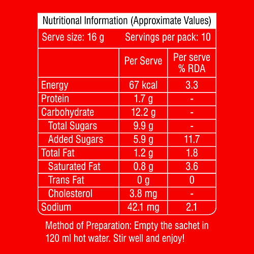 Tata Coffee Hazelnut Flavour All In 1 Instant Coffee-Chicory Premix, 160 g (10 x 16 g)