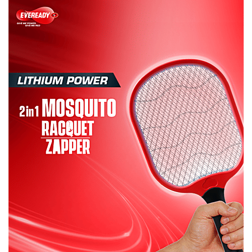 Eveready 2-In-1 Electric Mosquito Racquet & Zapper With Auto Mode & Blue LED Light, 1 Unit  