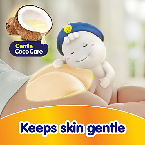 Mamypoko All Night Absorb Disposable Baby Diaper - Small, Ideal For 4-8 kg, 56 pcs Prevents Heaviness, Wider Crisscross Sheet, Up to 12 Hours Leakage Protection, Gentle Coco Care