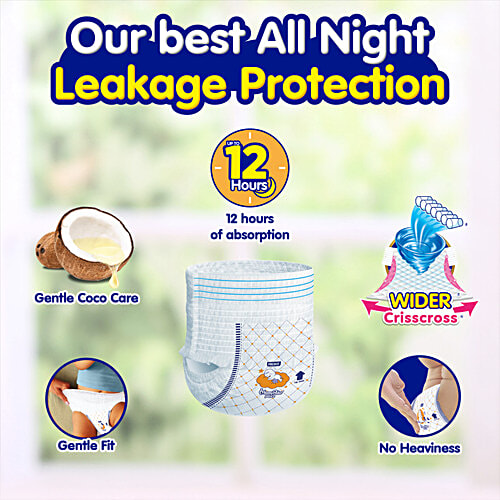 Mamypoko All Night Absorb Disposable Baby Diaper - Small, Ideal For 4-8 kg, 56 pcs Prevents Heaviness, Wider Crisscross Sheet, Up to 12 Hours Leakage Protection, Gentle Coco Care