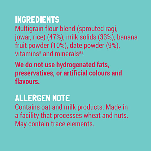 Slurrp Farm Banana, Ragi & Rice With Milk Cereal For LIttle Ones, 50 g No Presevatives, No Artificial Colours, No Added Sugar