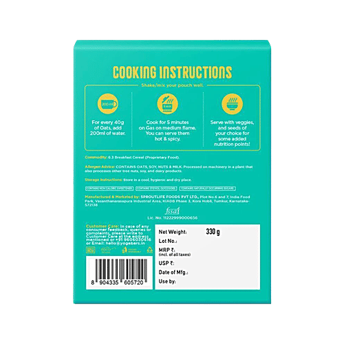 Yoga Bar High Protein Oats - 7 Assorted Flavours, 330 g  