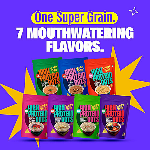 Yoga Bar High Protein Oats - 7 Assorted Flavours, 330 g  